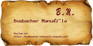 Busbacher Manuéla névjegykártya